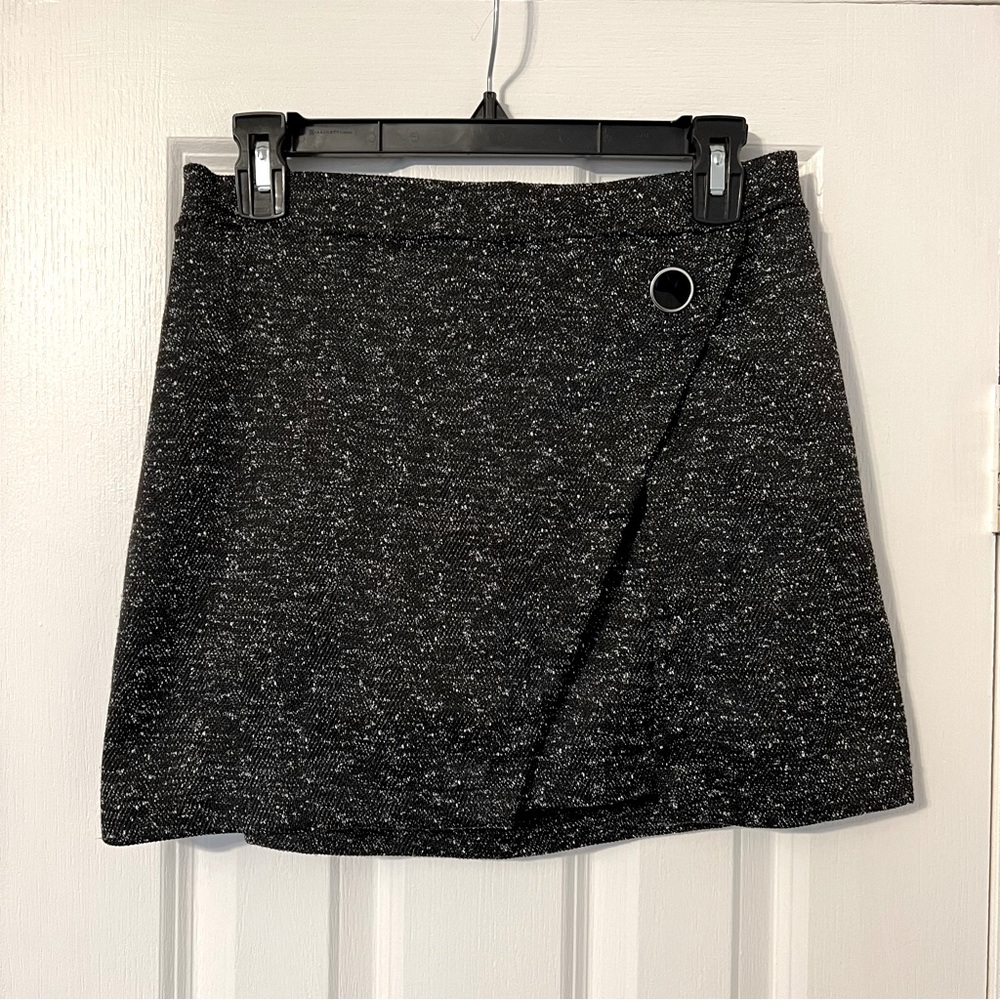 Terranova Gray and White Mini Skirt